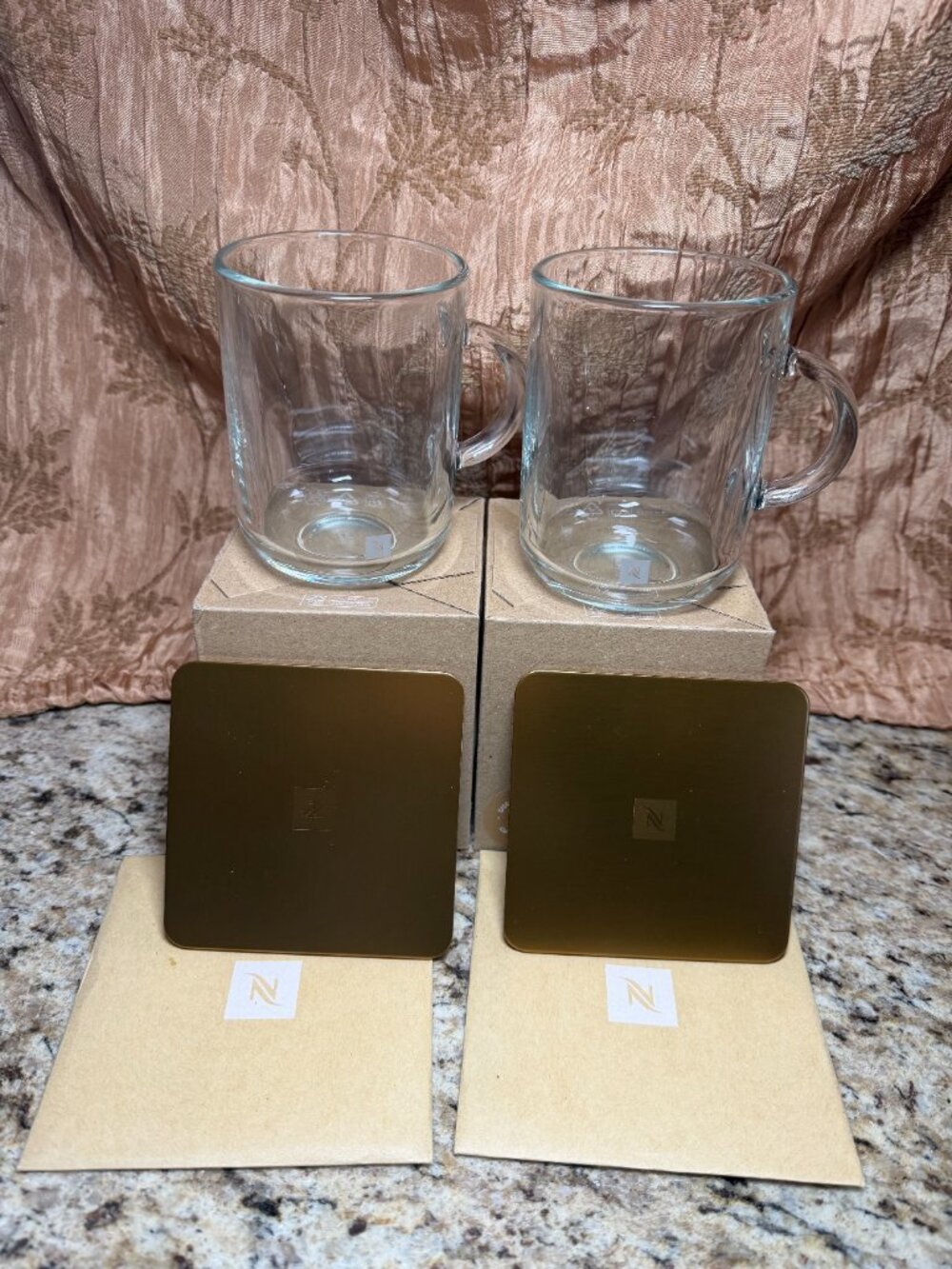 New Nespresso Coffee Mugs and Coasters Bundle